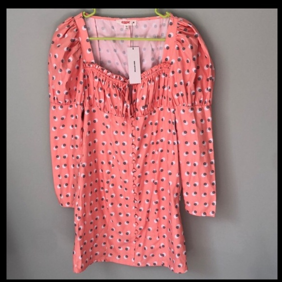 NWT Urban Outfitters Eggie Zen Button Front Mini Dress - Picture 6 of 6